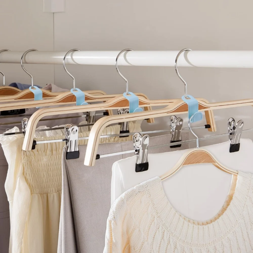 Closet Organization Space Saving Cascading Hanger Clips Set of 25 - all White
